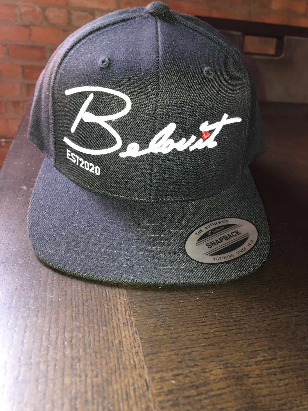 Belovit Black Cursive Baseball Cap