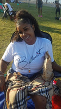 Load image into Gallery viewer, White Short Sleeve Cursive Tee
